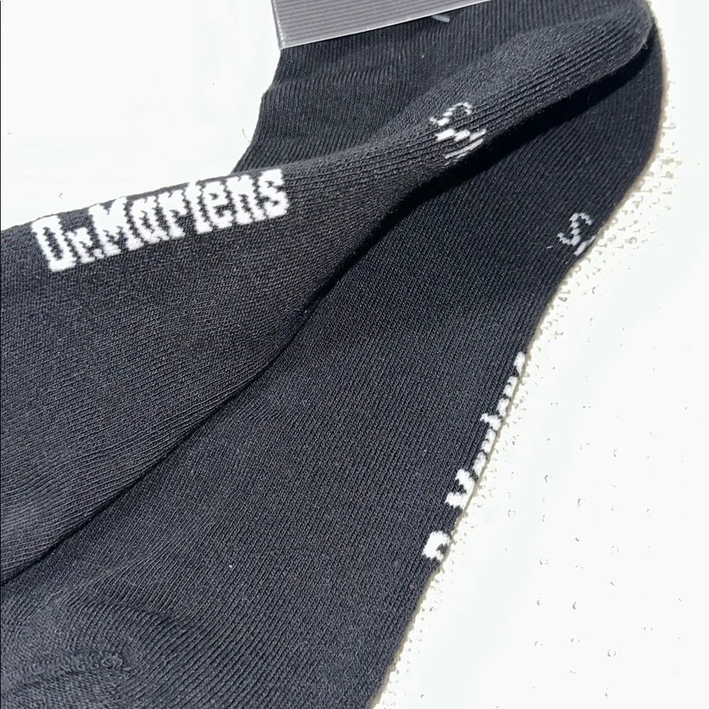 Dr.Martens Black Ankle Bow Organic Cotton Blend Socks